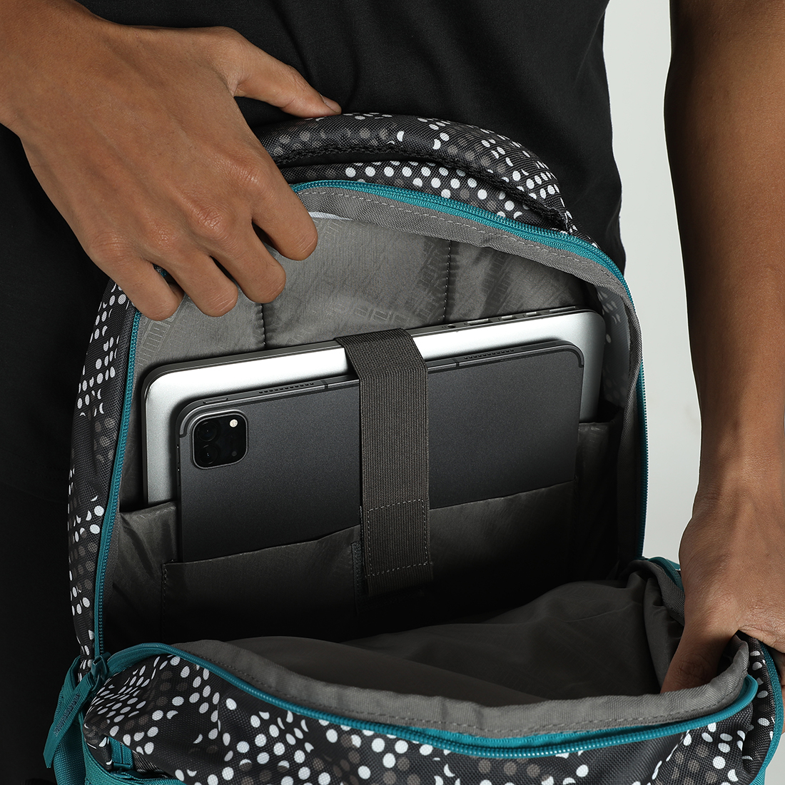 PUMA Unisex Printed Grey Backpack